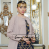 Light Beige tie top with trouser and gown - Image 3