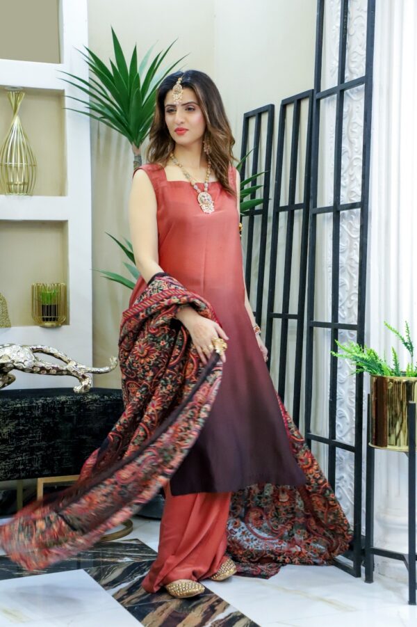 Organza Embroidery Shawl - Image 2