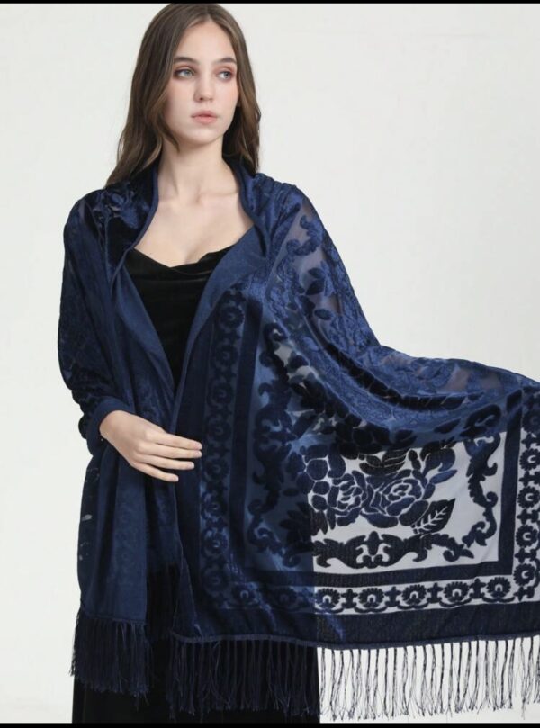 Velvet Lace floral Scarf
