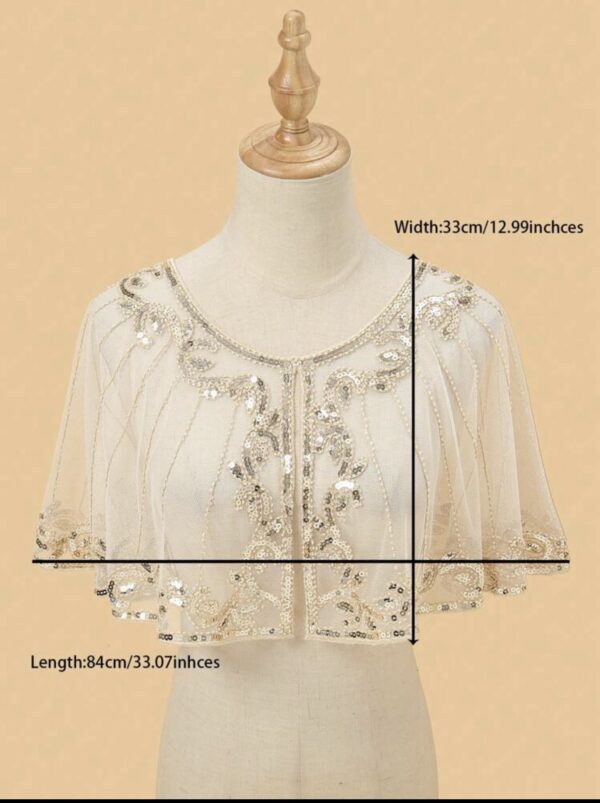 Party Sequin Decor Shawl - Image 3