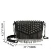 Mini Studded Flap Square Bag - Image 4