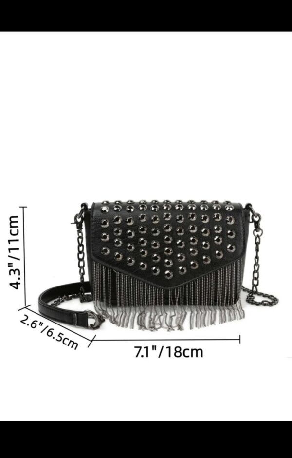 Mini Studded Flap Square Bag - Image 4