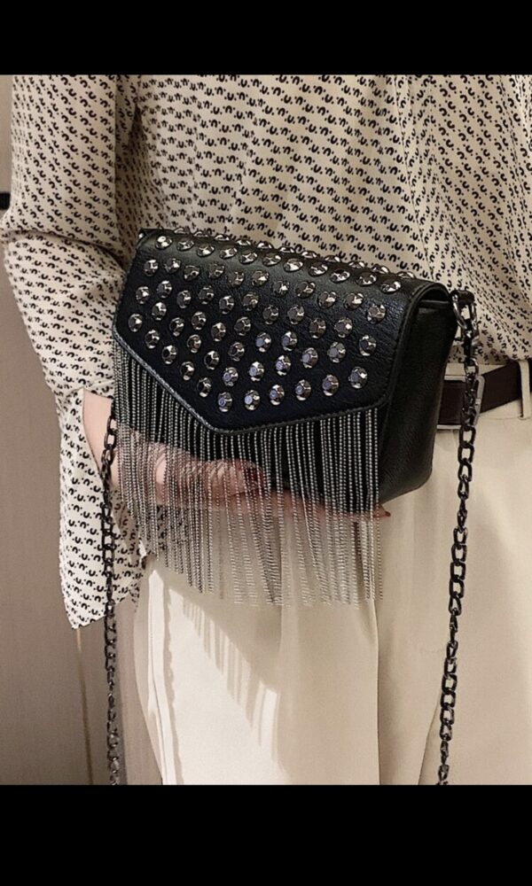 Mini Studded Flap Square Bag