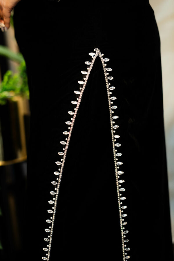 Elegant Black Velvet Dress||Fashion Power||Unique design - Image 3